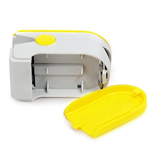 Alician Fingertip Pulse Oximeter Blood Oxygen Saturation SpO2 Digital PR PI Heart Rate Monitor Blue Yellow Electronics
