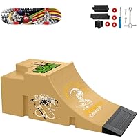 Gxdamxz Finger Skateboard, Mini Fingerskateboard Set, Fingerboard & Rampe Training Requisiten - Form C