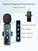 3 IN 1 Wireless Lavalier Microphones for iPhone/Android/Camera Devices(Lightning/USBC/3.5 mm Jack), 2 Pack Mini LED Display Lapel Mic with Mute/Reverb/Noise Reduction for TikTok/YouTube/Vlog Recording