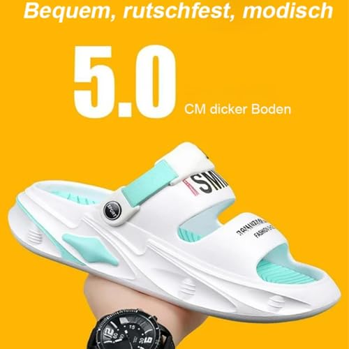 LELEBEAR Sandals Couple 2024 Summer Hole Shoes, Sporty Beach Sandals with Thick for the Summer3