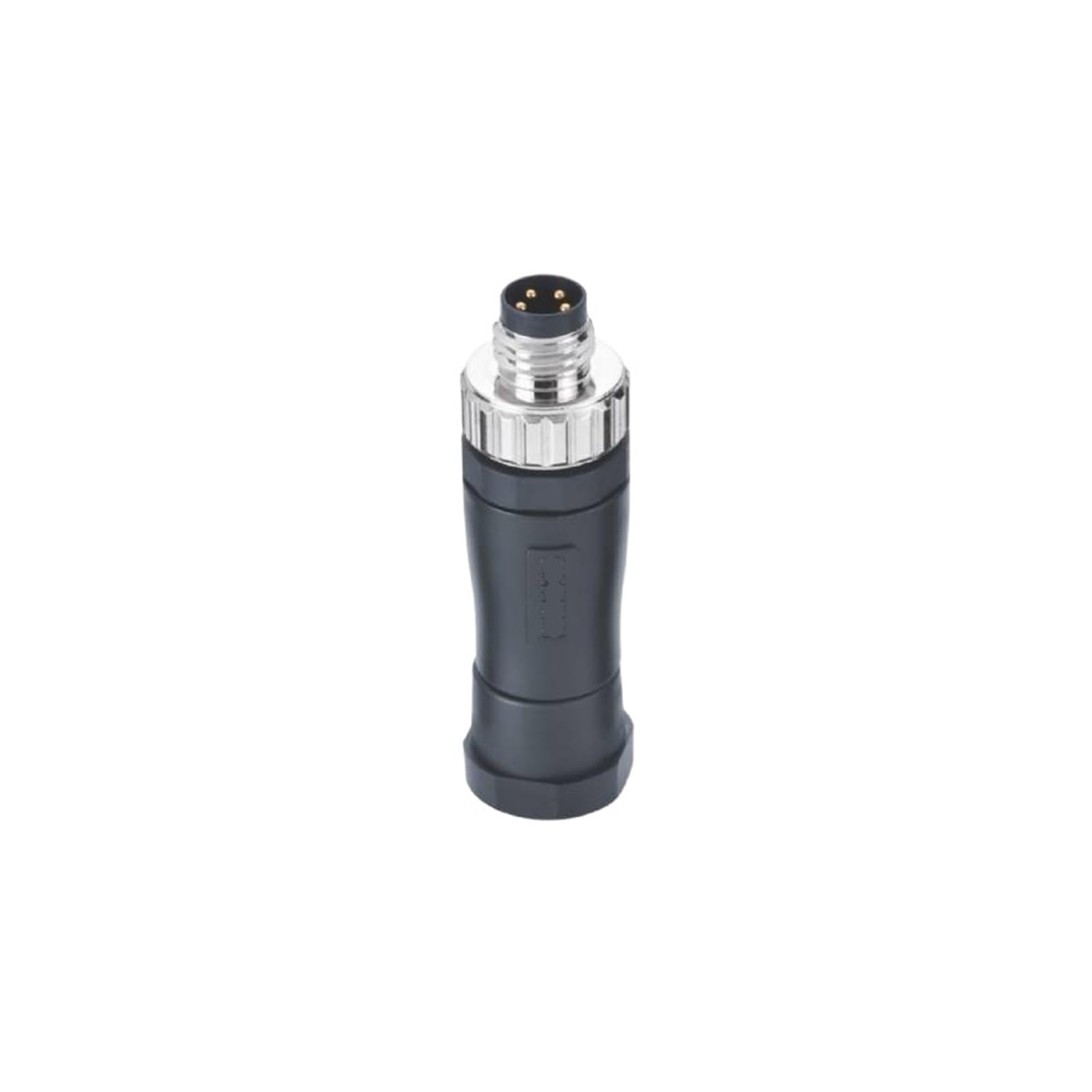 Conector M8 de 4 pines macho código A industrial ensamblado con carcasa de plástico impermeable