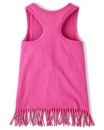 The Children's Place Girls Graphic Fringe Tank Tops3