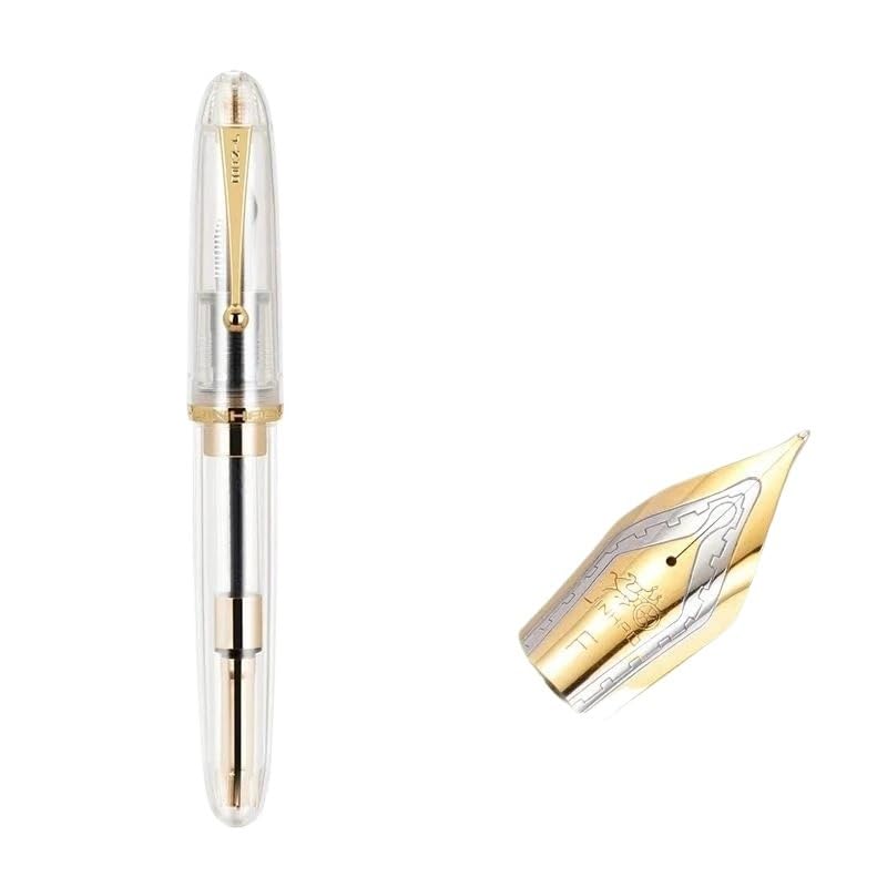 Stylo plume blanc pour gaucher et droitier évitant les taches d'encre