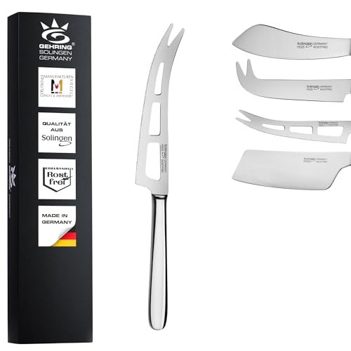 Gehring Solingen Weichkäsemesser Serie Pur I ergonomischer Edelstahlgriff I Käse Messer I rostfreier Edelstahl I Käse Besteck I...