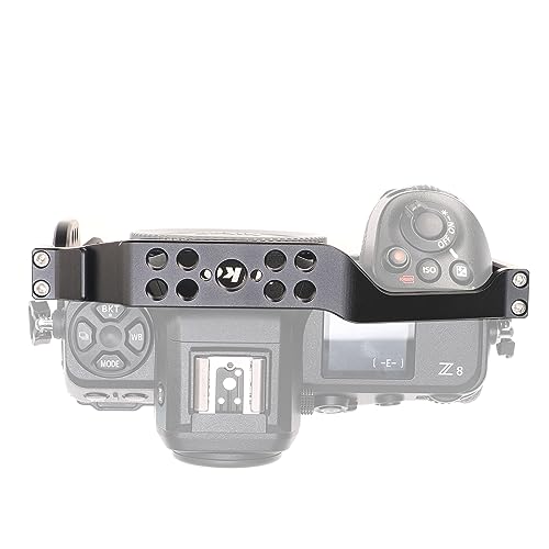 Image of FocusFoto Camera Cage with Top /Side Handle Kit for Nikon Z8 Mirrorless Camera, Aluminium Video Stabilizer Rig with Cold Shoe, 1 /4 inch Screw Mount, 3 /8 inch-16 Locating Pins for Arri Grip, QR Plate for Acra