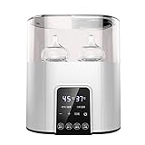 ZQYR# Calienta Biberones Digital, Calienta Leche Electrónica de Botellas Dobles, Calentador Biberones Esterlizador con Temperatura Constante y LED Pantalla, TP-1728,Blanco
