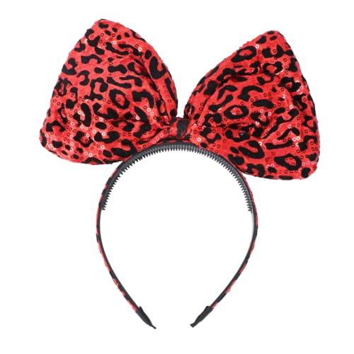 AUTSUPPL シーゴシック風 ヒョウ柄 蝶結びヘッドバンド パーティー ハロウィン コスプレ 髪飾り