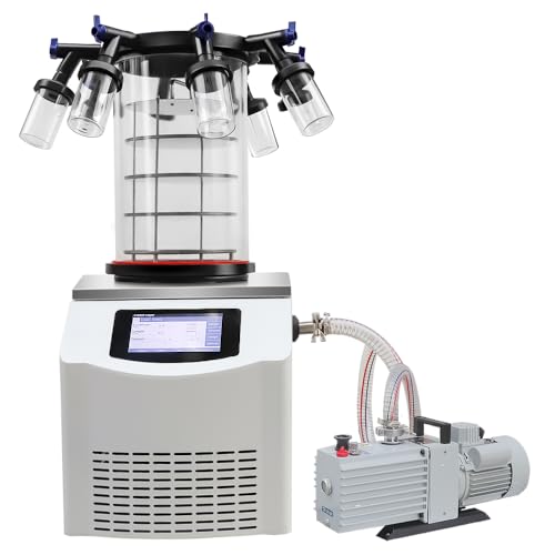 HNZXIB -60℃ Vacuum Freeze Dryer, Laboratory Freeze Dryer, Freeze Dryer With Pre-Cooling Function, Laboratory Vacuum Drying Equipment, Sublimation Drying, Used For Drying Various Experimental Materials