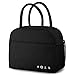 DALINDA Lunch Bag Lunch Box for Women Men Reusable Insulated Lunch Bags,Water-Resistant Cute Cooler Lunch Tote Bag, Large Capacity for Work Travel Picnic,Black