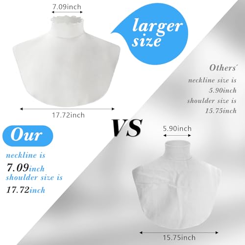 Image of Cutecrop Turtleneck Dickey Extra Large Fake Collar Detachable Dickey Collar Half Mock Turtleneck for Men Women