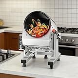 PA-DABAOO Máquina Comercial para Saltear Automáticamente con Procesador De Alimentos Tipo Tambor, Máquina De Cocción Inteligente De 360°, Mecanismo De Inclinación De 7 Ángulos