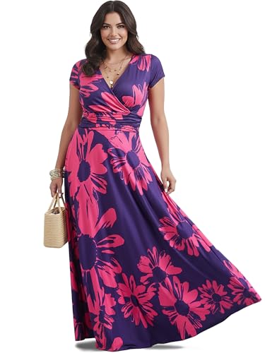 Image of KOH KOH Womens Long Modest Floor Length Flowing Summer Print Maxi Dress