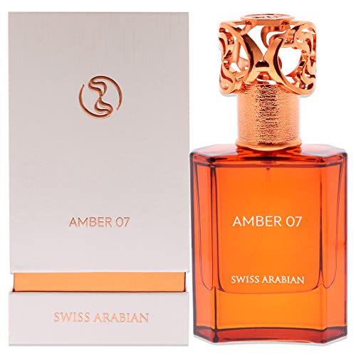 Swiss Arabian Amber 07 - Luxury Products From Dubai - Long Lasting, Addictive Personal EDP Spray Fragrance - Seductive Signature Aroma - 1.7 Oz