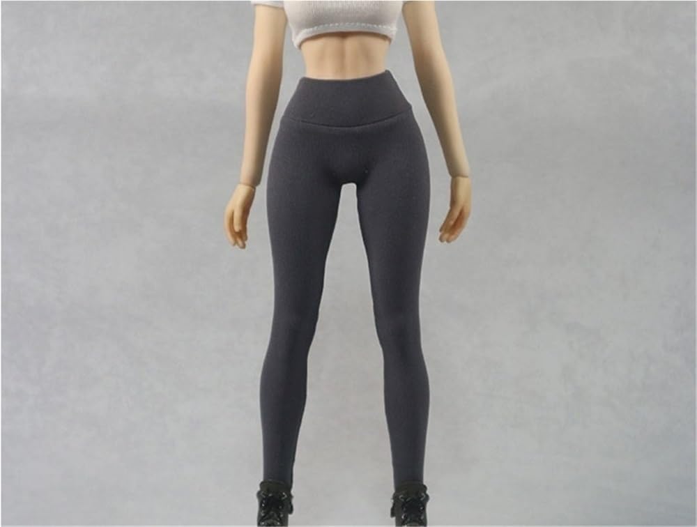 Legging de sport pour femme AMITD 1/6 gris vêtement figurine soldat 30,5 cm