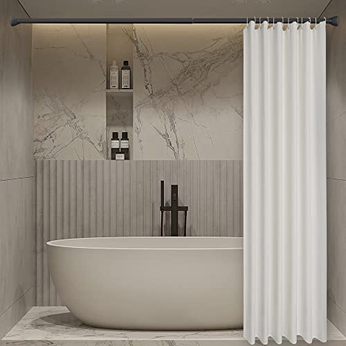 LOLYPOT Curtain Pole, No Drilling, Adjustable Shower Curtain Rail, Clamping Rod, Curtain Rod, Spring Tension Rod - Image 3