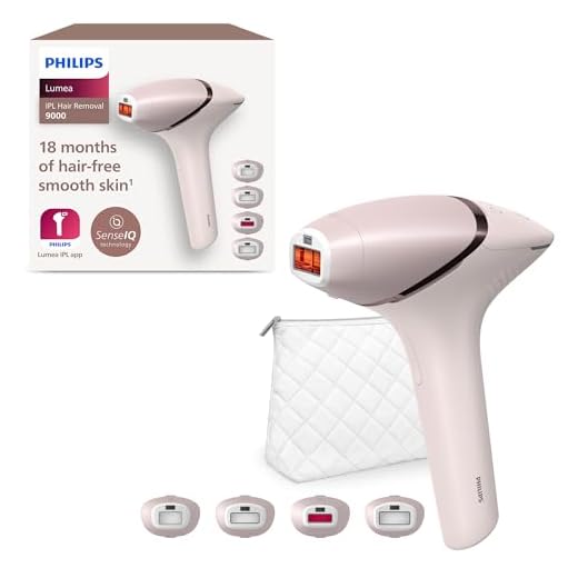 Philips Lumea IPL 9000-serien - Hårborttagning med SenseIQ-teknik – Med 4 intelligenta tillbehör för armhålor, bikinilinjen, kropp, ansikte – Kan användas hemma, med eller utan sladd - BRI957/00