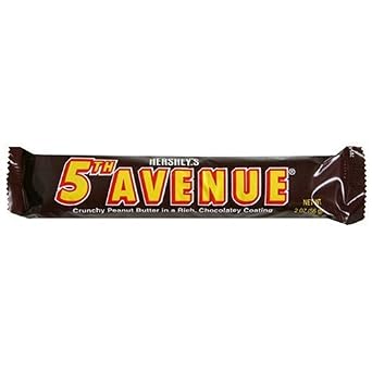 5TH AVENUE Chocolatey Coated Crunchy Peanut Butter Candy Bars, 2 oz 18 Count 2 Ounce Pack of 18