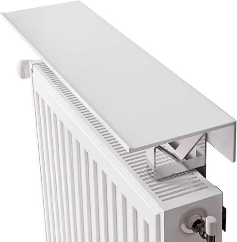 Radiador Estante Radiadores De Aluminio Blanco, 35/40/45/50/55/60/70/80 CM sobre El Calentador con Dos Soportes, Tapa Superior for Sala De Estar/Oficinas/Hotel(55cmx14.5cm)