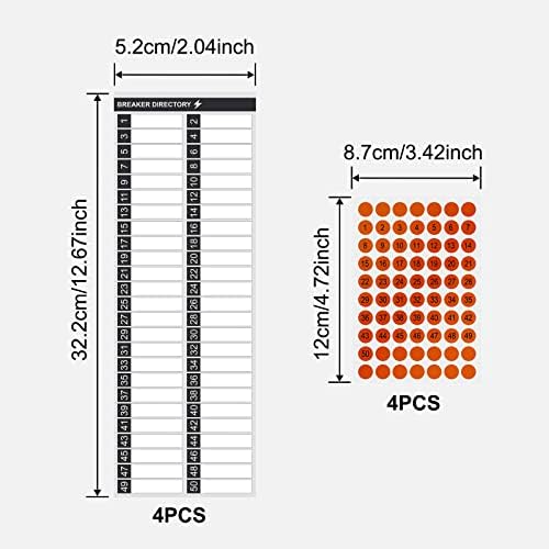 Amazon.com: 8 Pieces Electrical Panel Labels,Circuit Breaker ...