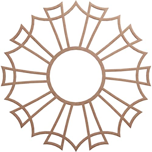 Image of Ekena Millwork 22 inchOD x 7 3 /4 inchID x 3 /8 inchT Augustus Wood Fretwork Pierced Ceiling Medallion, Wood (Paint Grade)