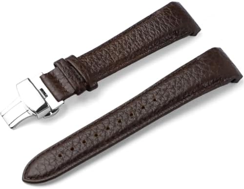 Sight Focus 21mm Curved End Retro Leather Watch Band for Rolex Submariner 41mm,Yacht-Master 42mm,Explorer II 42MM 216570 Leather Watch Strap Replacement Rolex Watchband Bracelet Men Women Brown