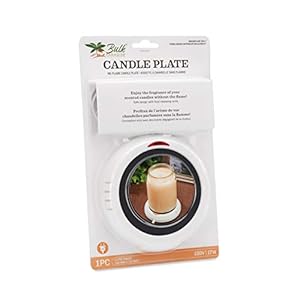 BULK PARADISE Large Jar Warmer Safely Releases Scents Without a Flame-Candle Plate Keeps Coffee, Tea and Soups Warm in…