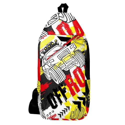 Mochila de hombro Grunge Offroad compacta y bolsa de viaje con diseño cruzado