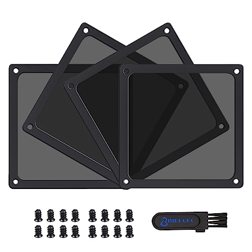 BRIEFCEC Ventilateur PC Filtre Grille Ventilation Filtre anti Poussière PC, 140mm Magnétique PVC Cadre pour PC Grille...