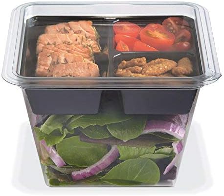 Mcirco Glass Leakproof Meal Prep Containers, 3-Compartment, Borosilicate Glass, 5-Pack - Walmart.com