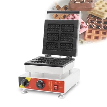 1500W Waffelmaschine Doppelseitig Erhitzt Belgisches Waffelautomat Edelstahl Waffeleisen Mit Temperaturregelung Waffelhersteller Maschine Antihaftbeschichtete Platten Für Waffeln, Paninis, Rösti