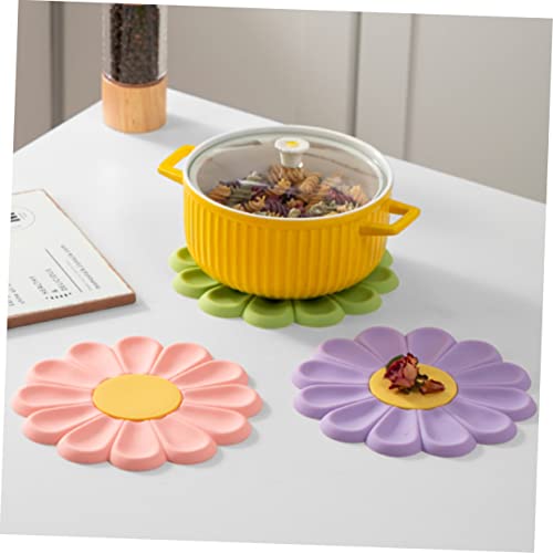 Tapis de table en forme de fleur en silicone isolant de qualité supérieure pour la maison - 8