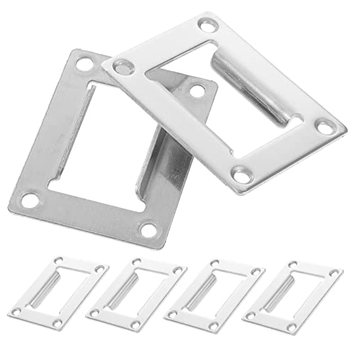 HOMSFOU 20pcs Door Reinforcement Plates Stainless Steel Door Hole Filler Cover Plate Security Kit