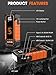 S ZEVZO A11 Jump Starter, Upgraded 5000A Car Battery Jumper Starter Portable (10.0L Gas & 7.0L Diesel Engines) with Booster 12V Lithium Jump Box with USB Charger, LCD Display, Flashlight, and Case