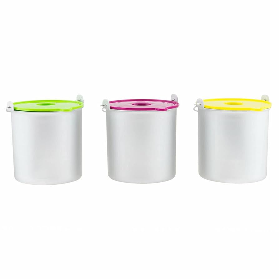 H.Koenig Set Ciotole Gelateria HF180 - 3 Pezzi Da 1L In Acciaio Inox