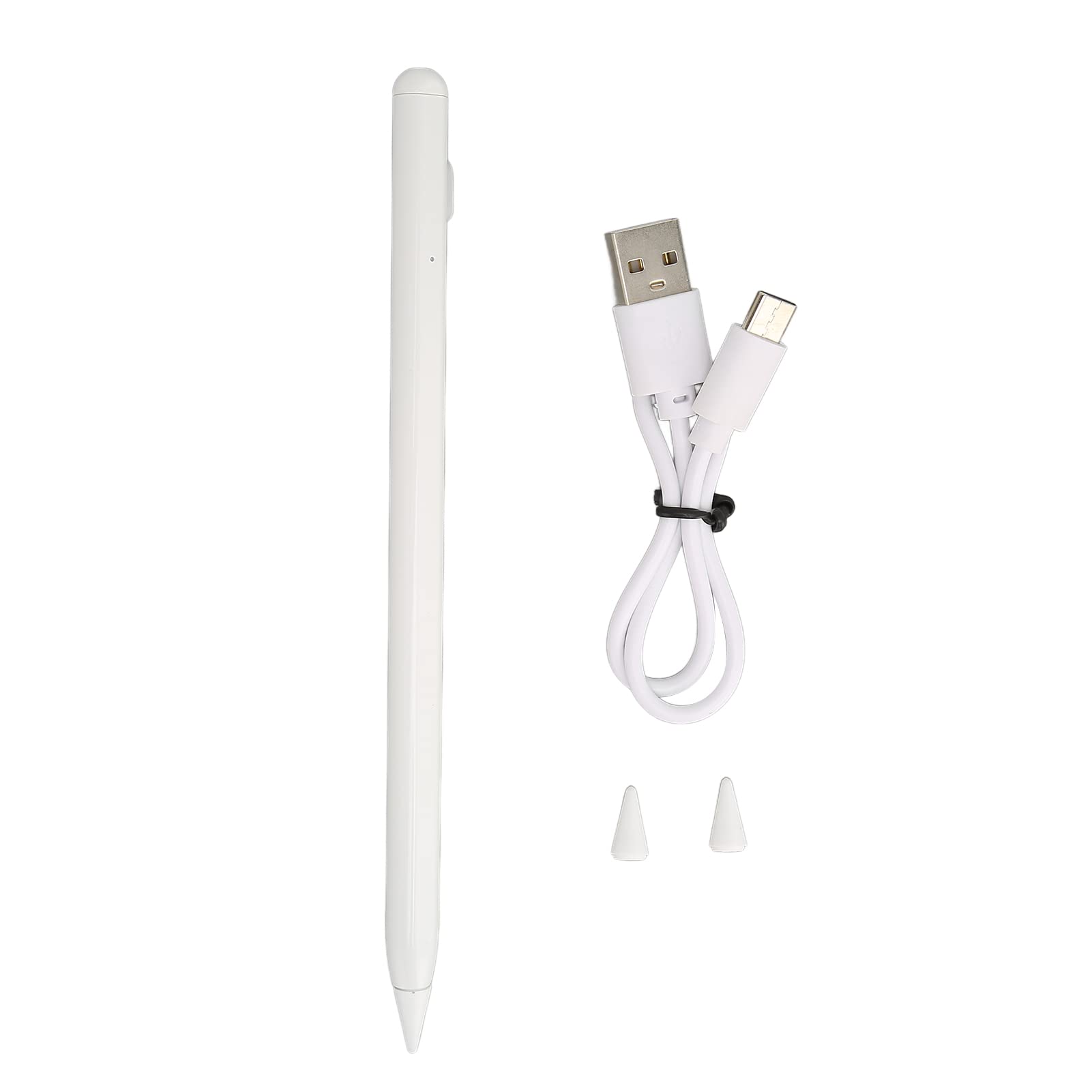 Lápiz Capacitivo para Tableta Lápiz óptico Magnético Recargable Fácil de Usar para Dibujar Grabación Aprendizaje Aleación de Aluminio Blanco para Tabletas