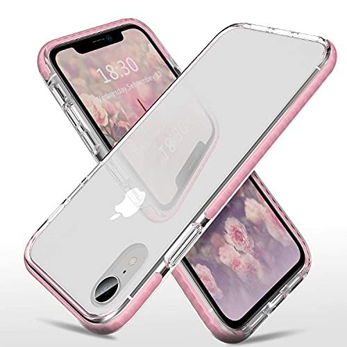 Effenx Iphone Xr Case Clear Pink -Thin Slim Anti-Yellow Anti-Scratches Protective Cover Heavy Duty Shockproof Bumper Case For Iphone Xr 6.1Inch #TOP7