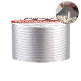 Wasserdichtes Butylkautschuk-Aluminiumfolien-Klebeband, selbstklebend, 5 cm x 5 m, für Dachleckagen, Oberflächenrisse, Fensterbankspalt, Rohrbrüche