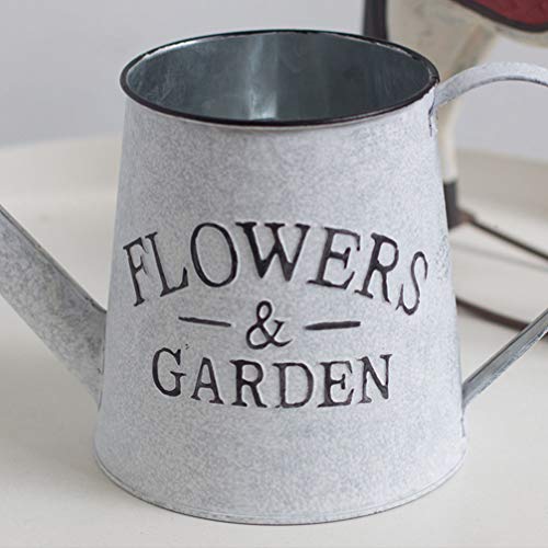 FAVOMOTO Vaso de Flores de Metal Vintage Shabby Chic Regador Vaso Vaso de Flores Rústicas Suporte de