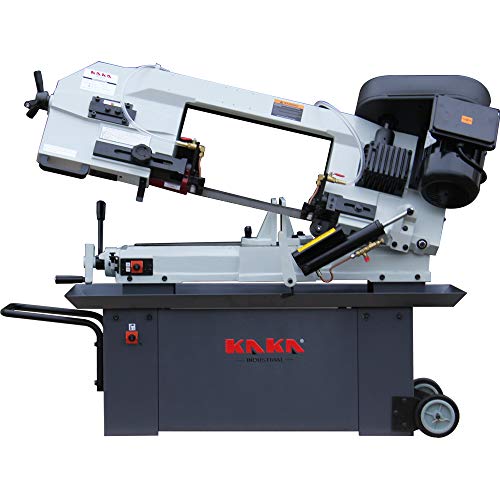 KAKA Industrial Metal Cutting Band Saw,Solid Design Metal Bandsaw, Horizontal Bandsaw, High Precision Metal Band Saw, Build-In Safety Settings, Space Saver Metal Cutting Band Saw (BS-912B)