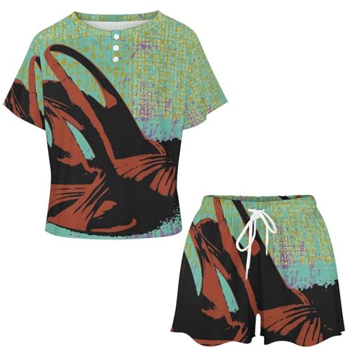 Pyjama talons aiguilles rétro : douceur des nuits d'été - 4