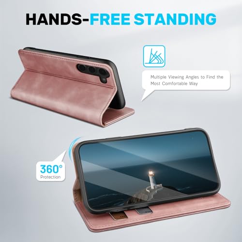 Housse Samsung S23 cuir Or Rose chic et protection intégrale antichoc