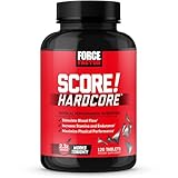 Force Factor Score! Hardcore Nitric Oxide Booster Supplement for Men with L-Citrulline, Yohimbe, Black Maca & B Vitamins to Increase Stamina, and Maximize Physical Performance, 120 Tablets