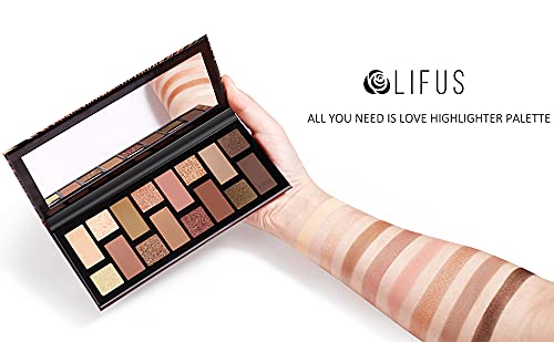 LIFUS Nudes Eye Shadow Palette,16 Color Eyeshadow Palette,Natural Neutral Eyeshadow Makeup Pallet.