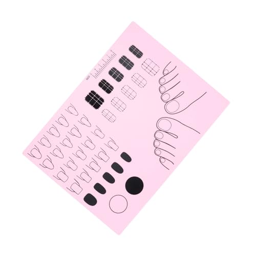 VICASKY Acrylic Nail Training Mat Silicone Nail Art Practice Sheet for Application for Nail Techs and Manicurists for Acrylic Nails and Gel Nails
