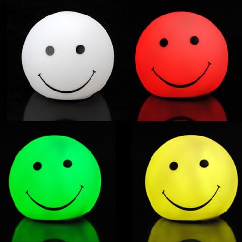 Mini Changing 7 Color LED Smile Face Party Candle Light .