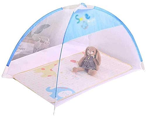 ALCIONO Portable Baby Mosquito Net Tent, Foldable Pop-up Encryption Nets, Full Cover Fly Screen, Double-Layer openable Hood - (120cm x 60cm)
