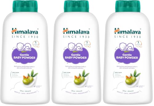Image of Himalaya Gentle Baby Powder 700g | Keeps baby's skin smooth & dry with natural goodness | Olive Oil, Almond Oil & Yashad Bhasma | No.1 Baby Powder Brand | No.1 Dr. Recommended | 99% NOI (Pack of 3)