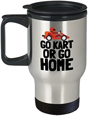 Funny Go-Kart Travel Mug - Kart Racer Gift Idea - Karting Present - Go-kart Racing - Go Kart Or Go Home image 3