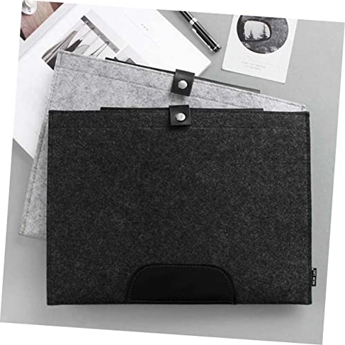 NUOBESTY Document Carrier Bag Felt File Folders Paper Organizer Teacher Tote Bag Letter Briefcase School Supplies Eco-Friendly Felt Light Grey2