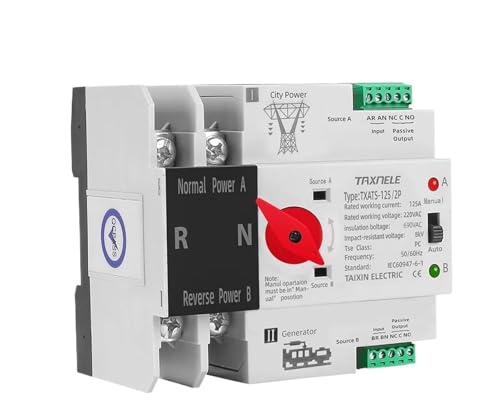 Inverseur de source automatique ATS 4P 125A pour groupe électrogène
